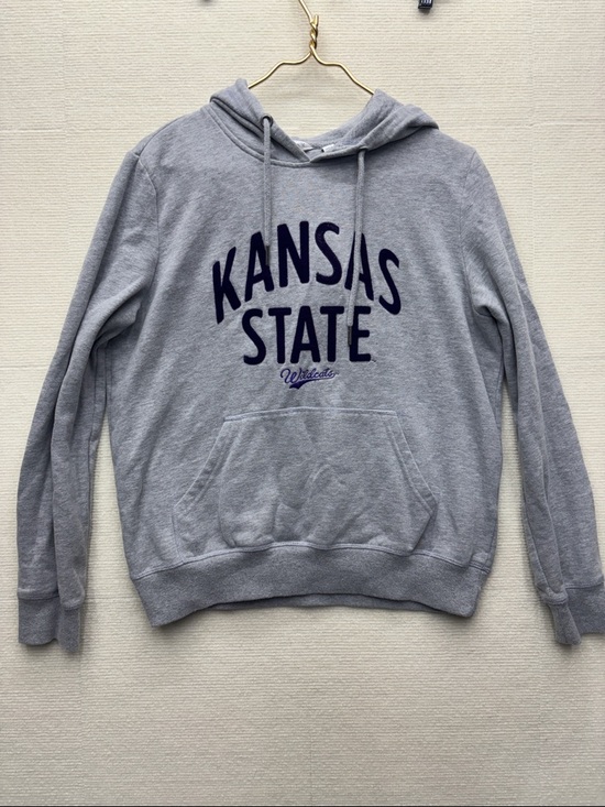 Camp david Tops - Kansas State Gray Pullover Hoodie - Wildcats